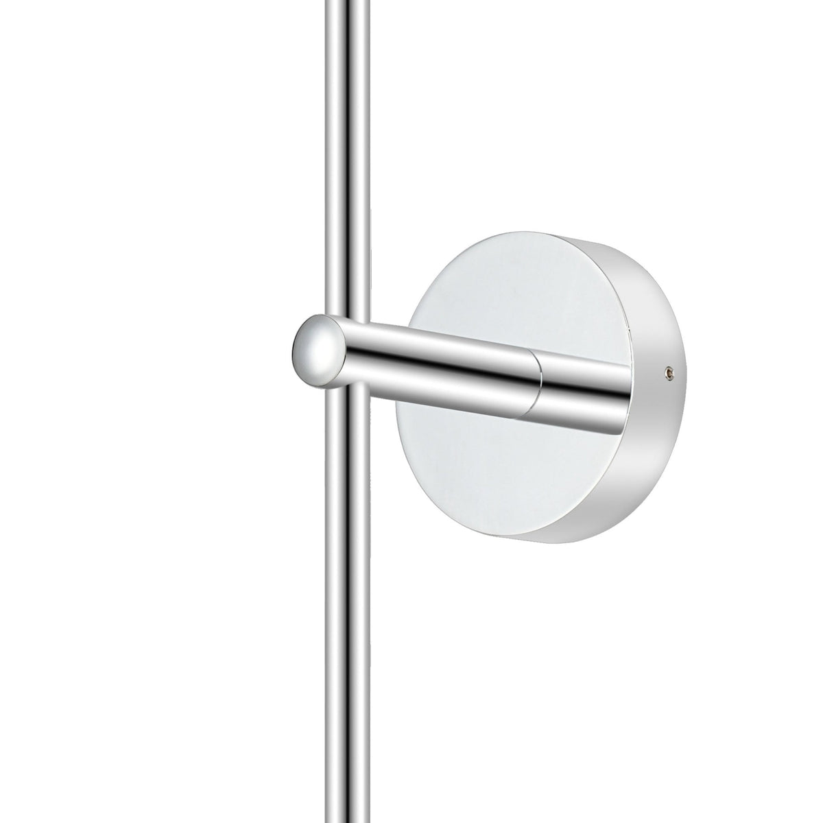 Tenterden Tall Twin Arm IP44 Wall Light in Chrome with Smooth Tubular Opal Glass Diffusers