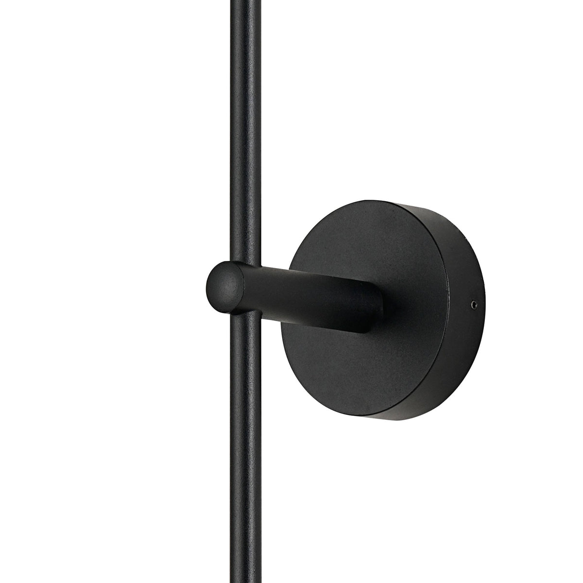 Tenterden Tall Twin Arm IP44 Wall Light in Satin Black with Cross Pattern Round Clear Glass Diffusers