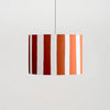 Striped 350mm Drum Shade in Orange Peel & Marshmallow
