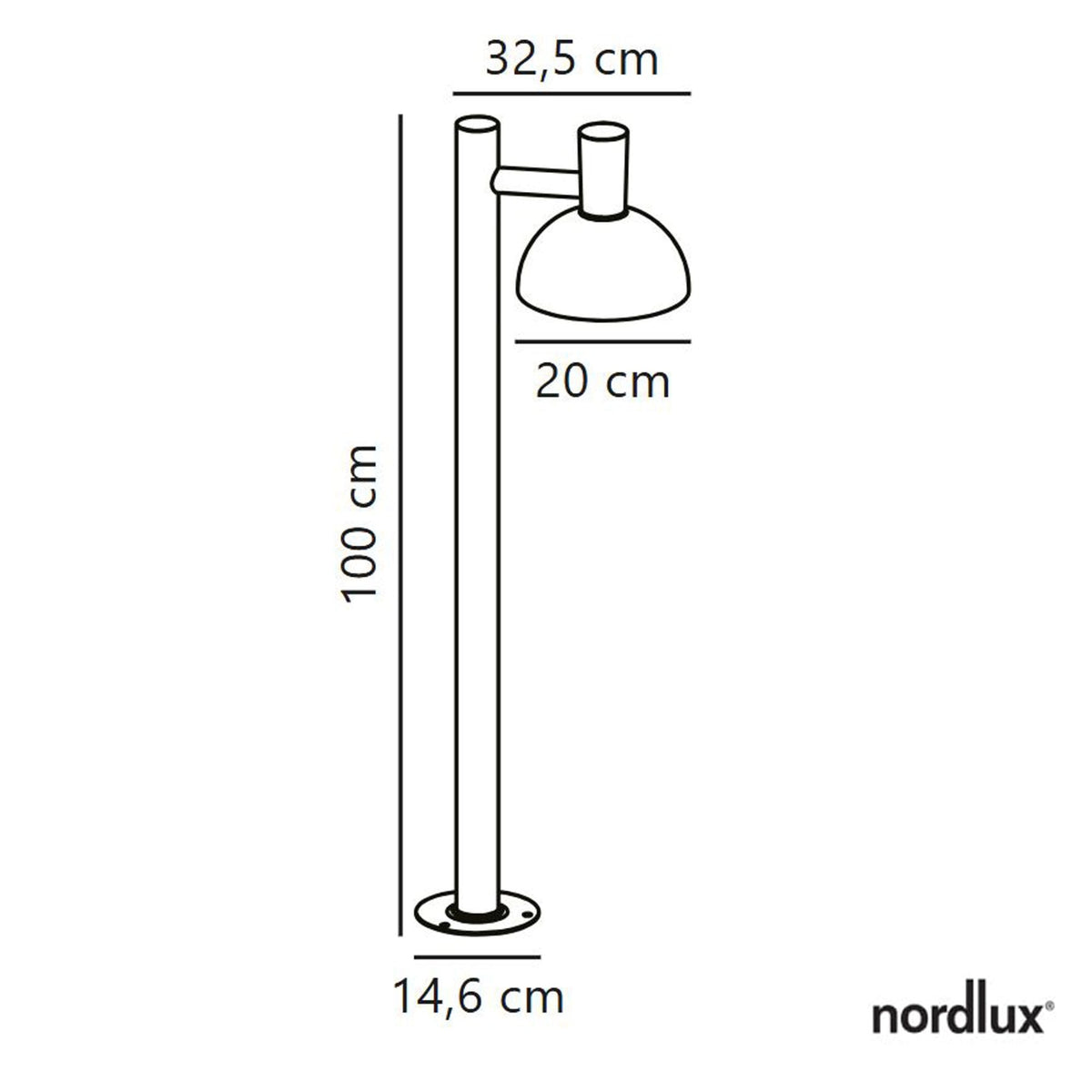 Arki 100 IP54 Galvanised Coastal Bollard Light