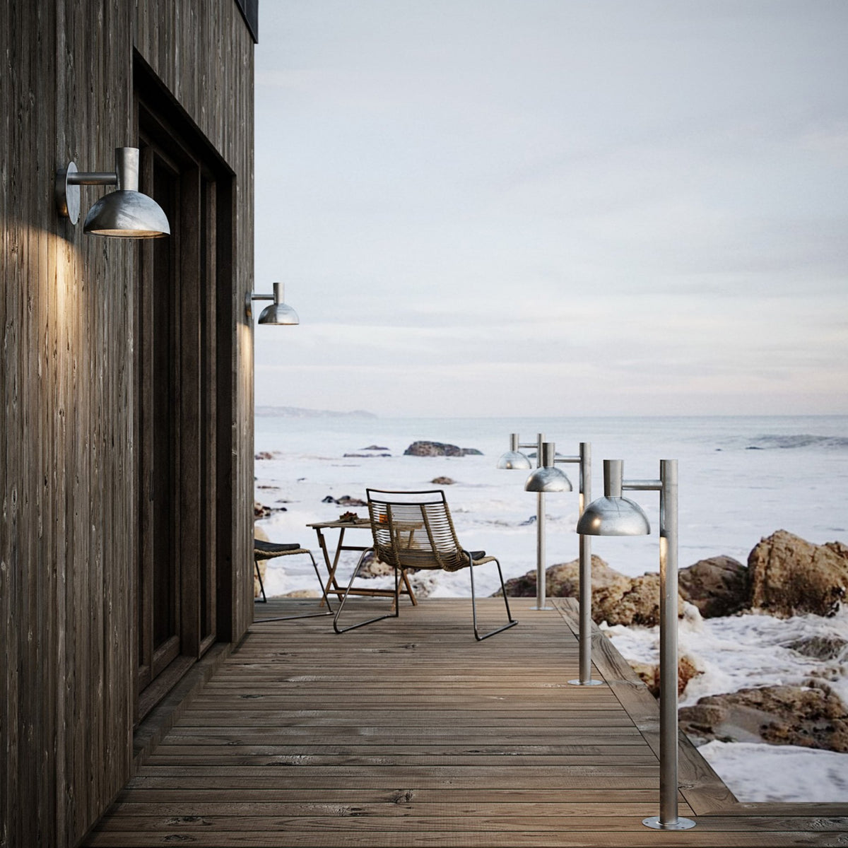 Arki 20 Galvanised Coastal Wall Light