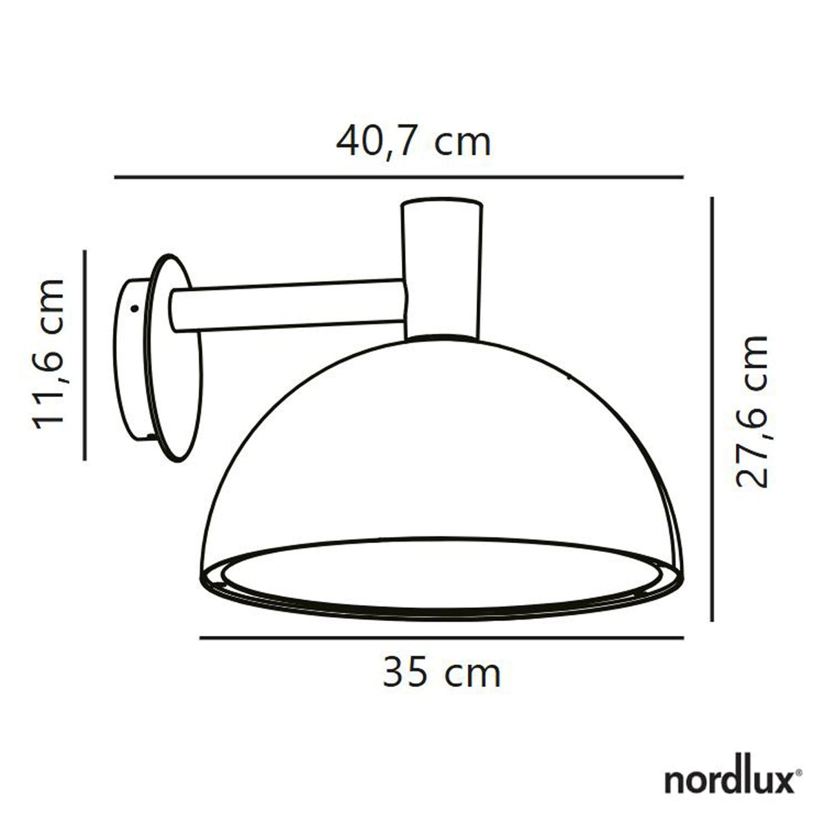 Arki 35 Outdoor Wall Light in Black