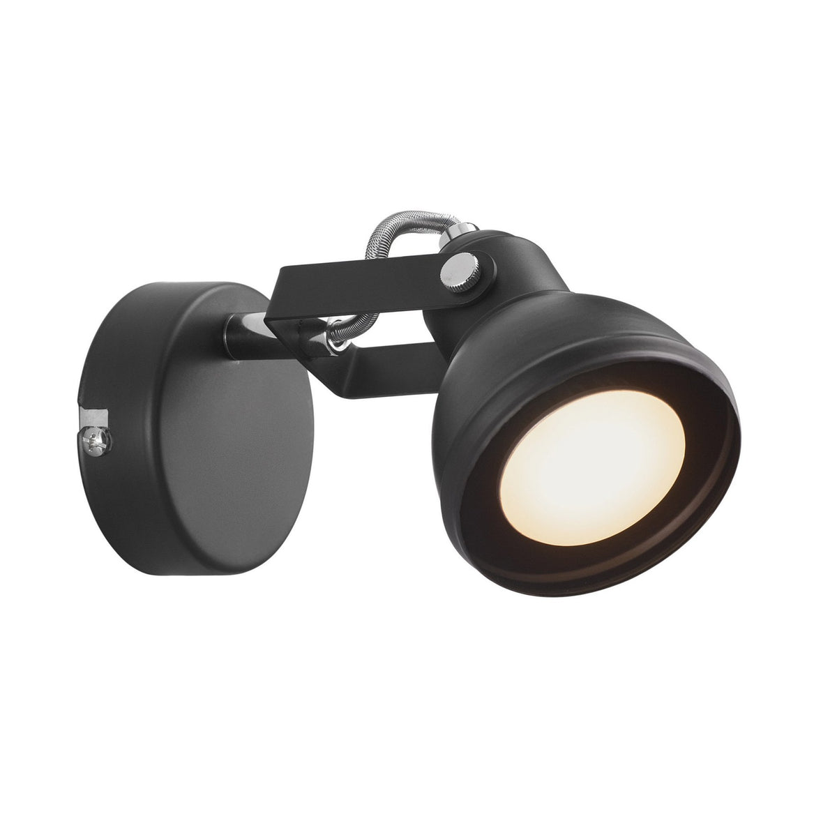 Aslak Plugged Adjustable Wall Light in Black