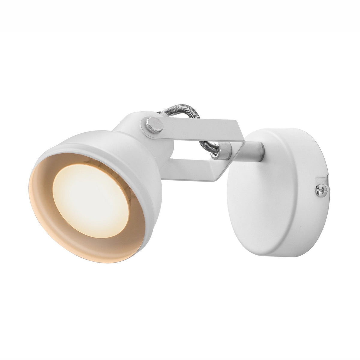 Aslak Plugged Adjustable Wall Light in White