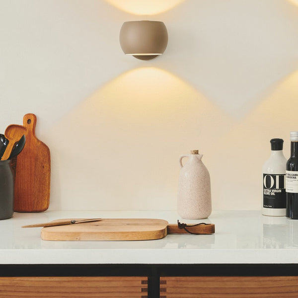 Belir Adjustable Plugged Wall Light in Brown