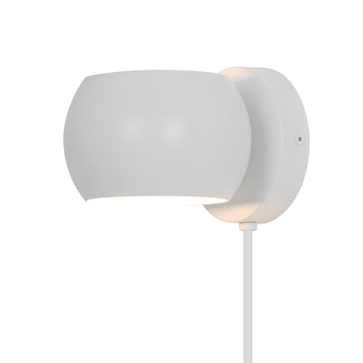 Belir Adjustable Plugged Wall Light in White