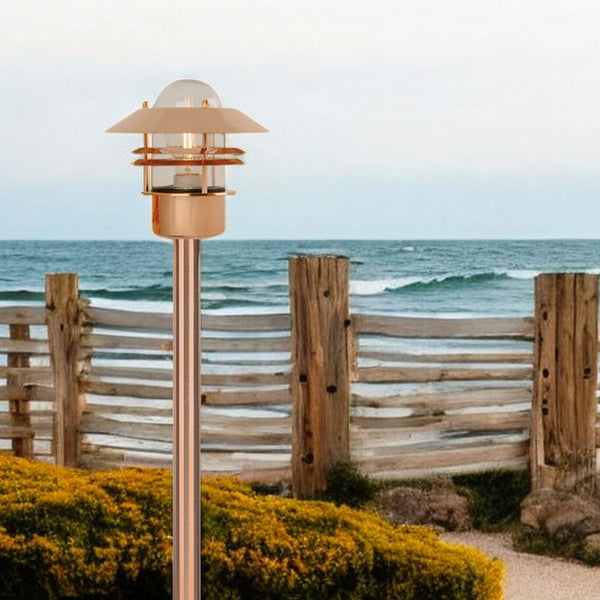 Blokhus IP54 Coastal Bollard Light in Copper