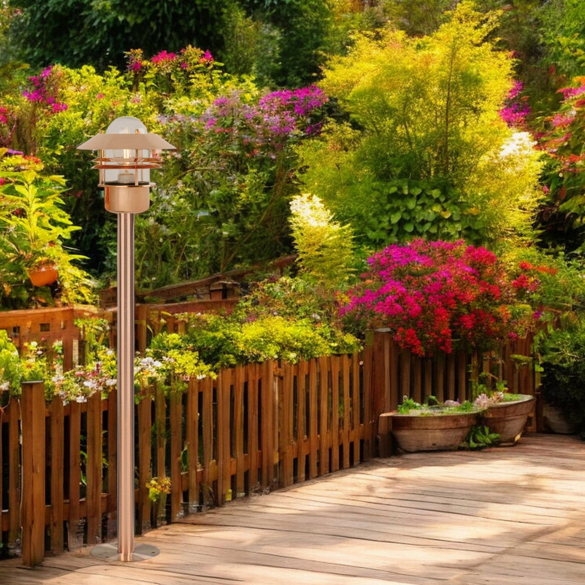 Blokhus IP54 Coastal Bollard Light in Copper