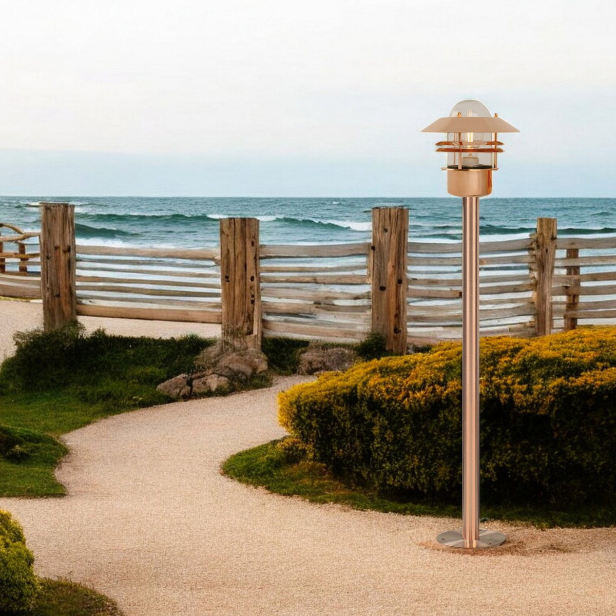 Blokhus IP54 Coastal Bollard Light in Copper