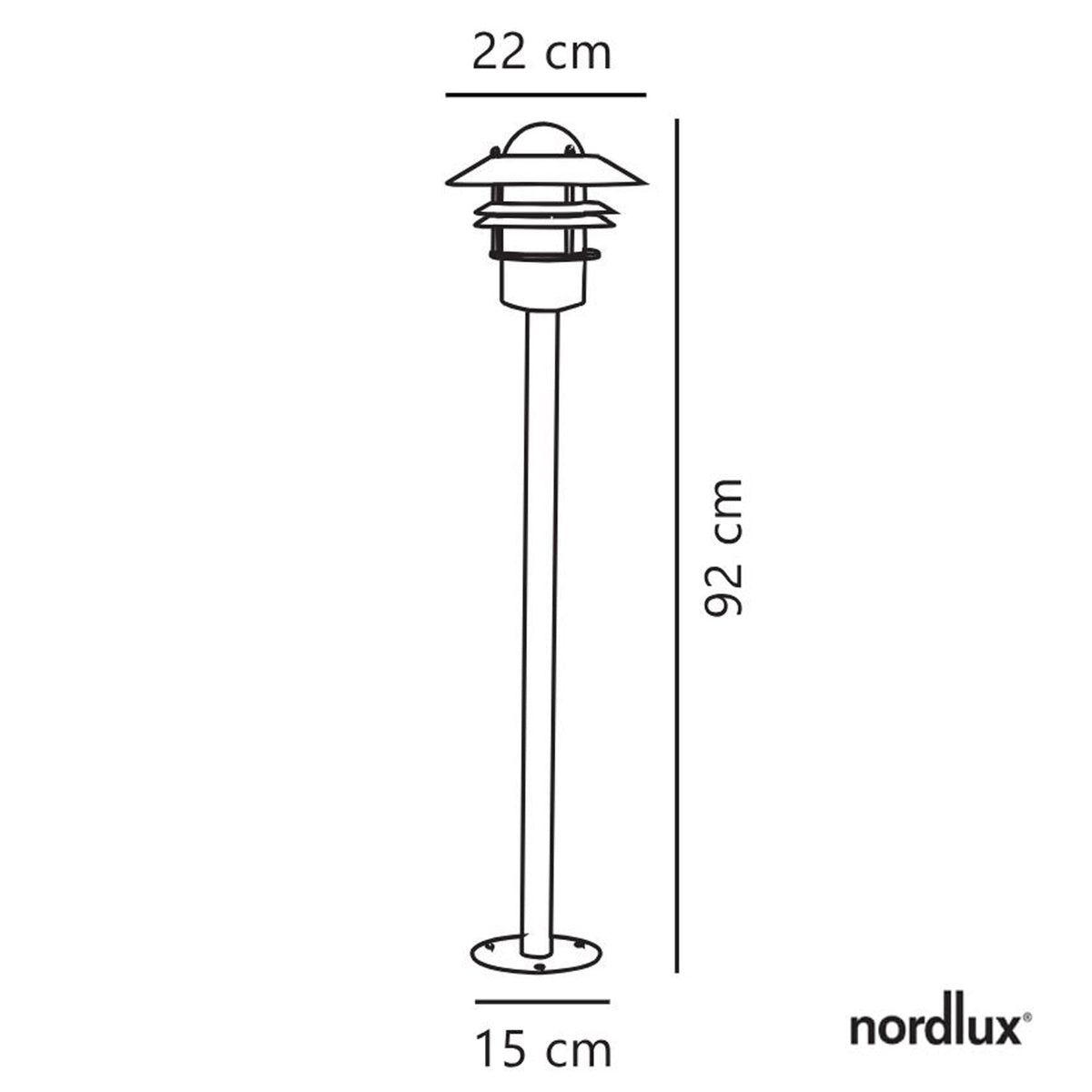 Blokhus IP54 Galvanised Coastal Bollard Light