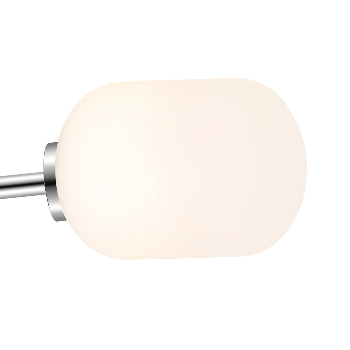 Tenterden Round 3 Light Semi Flush Ceiling Light in Chrome with Smooth Tubular Opal Glass Diffusers