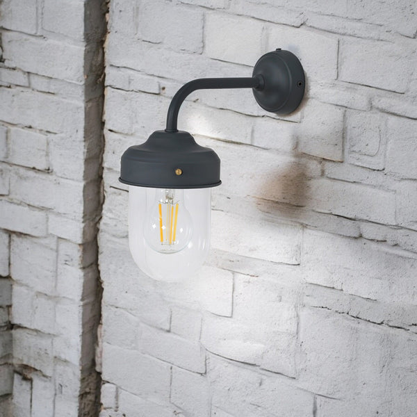Thurlaston Barn Light in Carbon Steel
