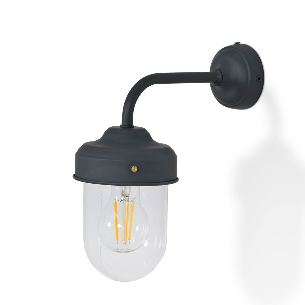 Thurlaston Barn Light in Carbon Steel