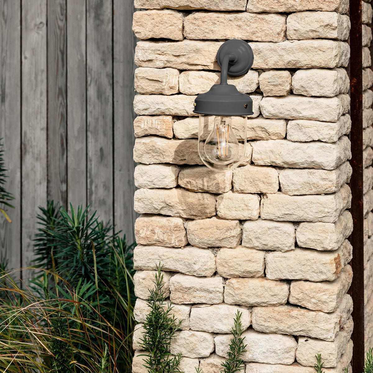 Thurlaston Barn Light in Carbon Steel