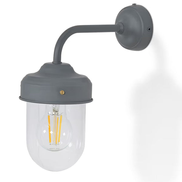 Thurlaston Barn Light in Charcoal Steel