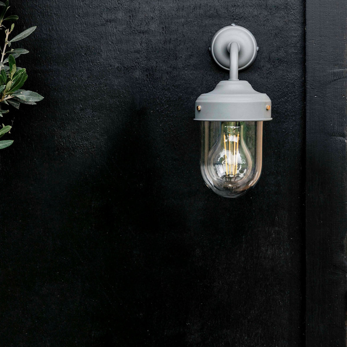 Thurlaston Barn Light in Charcoal Steel
