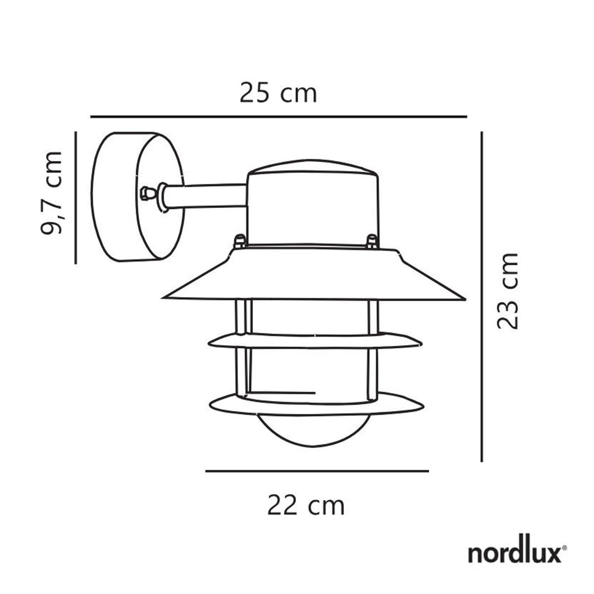 Blokhus Down Galvanised Coastal Wall Light