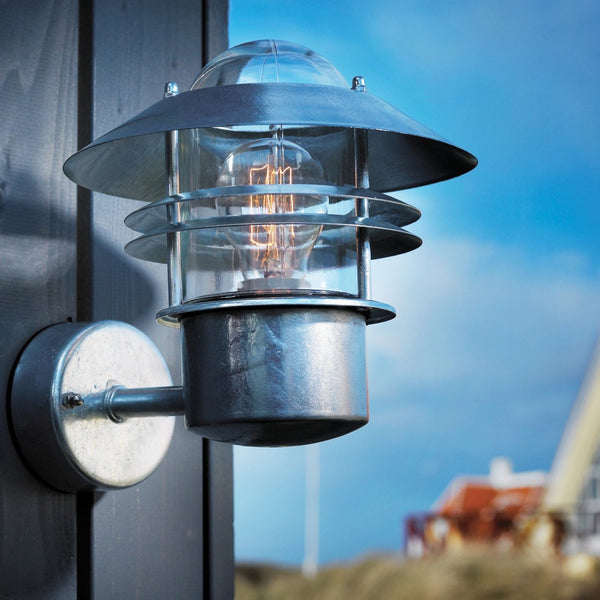 Blokhus Up Galvanized Coastal Wall Light