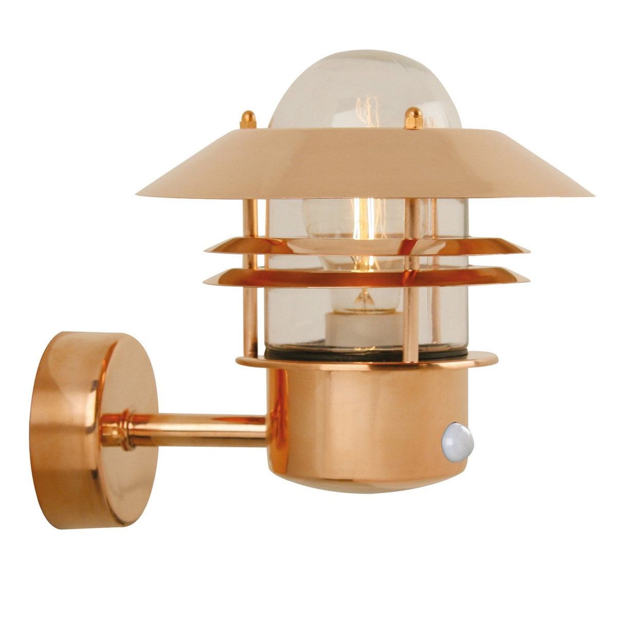 Blokhus Up Coastal PIR Wall Light in Copper