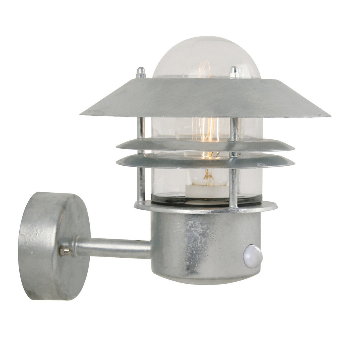 Blokhus Up Galvanized Coastal PIR Wall Light