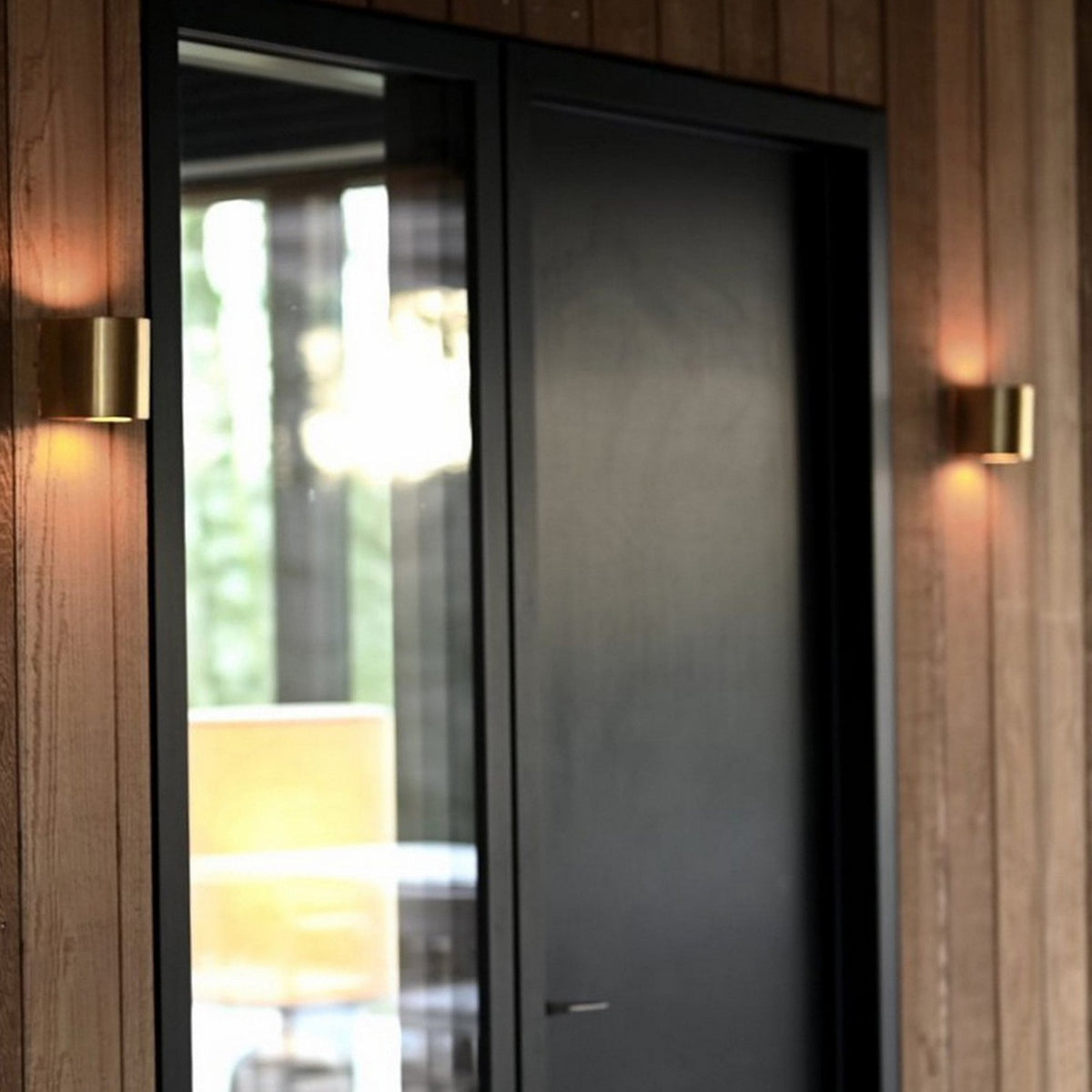 Canto 2 IP44 Coastal Up and Down LED Wall Light In Brass