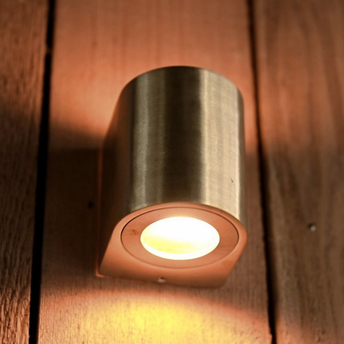 Canto 2 IP44 Coastal Up and Down LED Wall Light In Brass