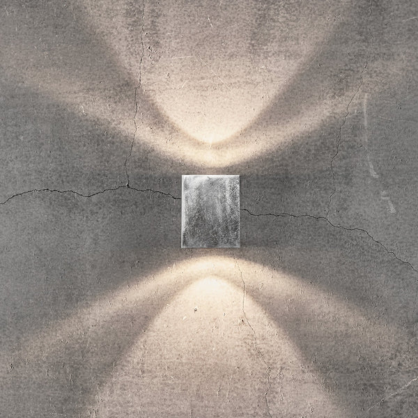 Canto Kubi 2 IP44 Coastal Up and Down Galvanized LED Wall Light