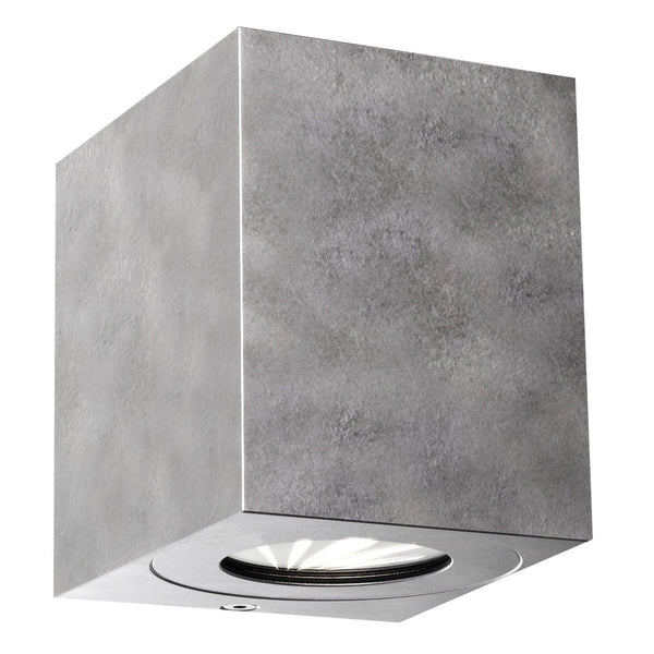 Canto Kubi 2 IP44 Coastal Up and Down Galvanized LED Wall Light