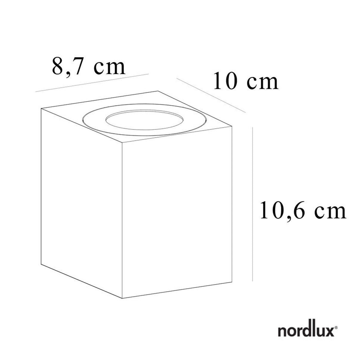 Canto Kubi 2 IP44 Up and Down LED Wall Light in White