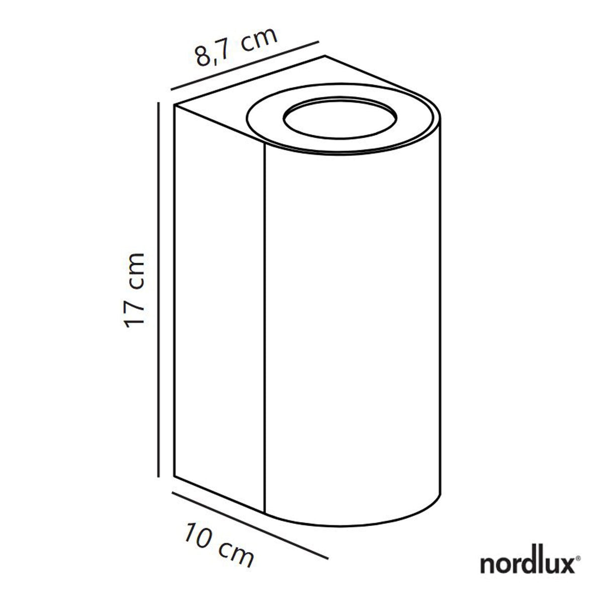 Canto Maxi 2 IP44 Coastal Up and Down Wall Light In Brass