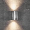 Canto Maxi 2 IP44 Coastal Up and Down Galvanized Wall Light