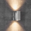 Canto Maxi Kubi 2 IP44 Coastal Up and Down Galvanized Wall Light