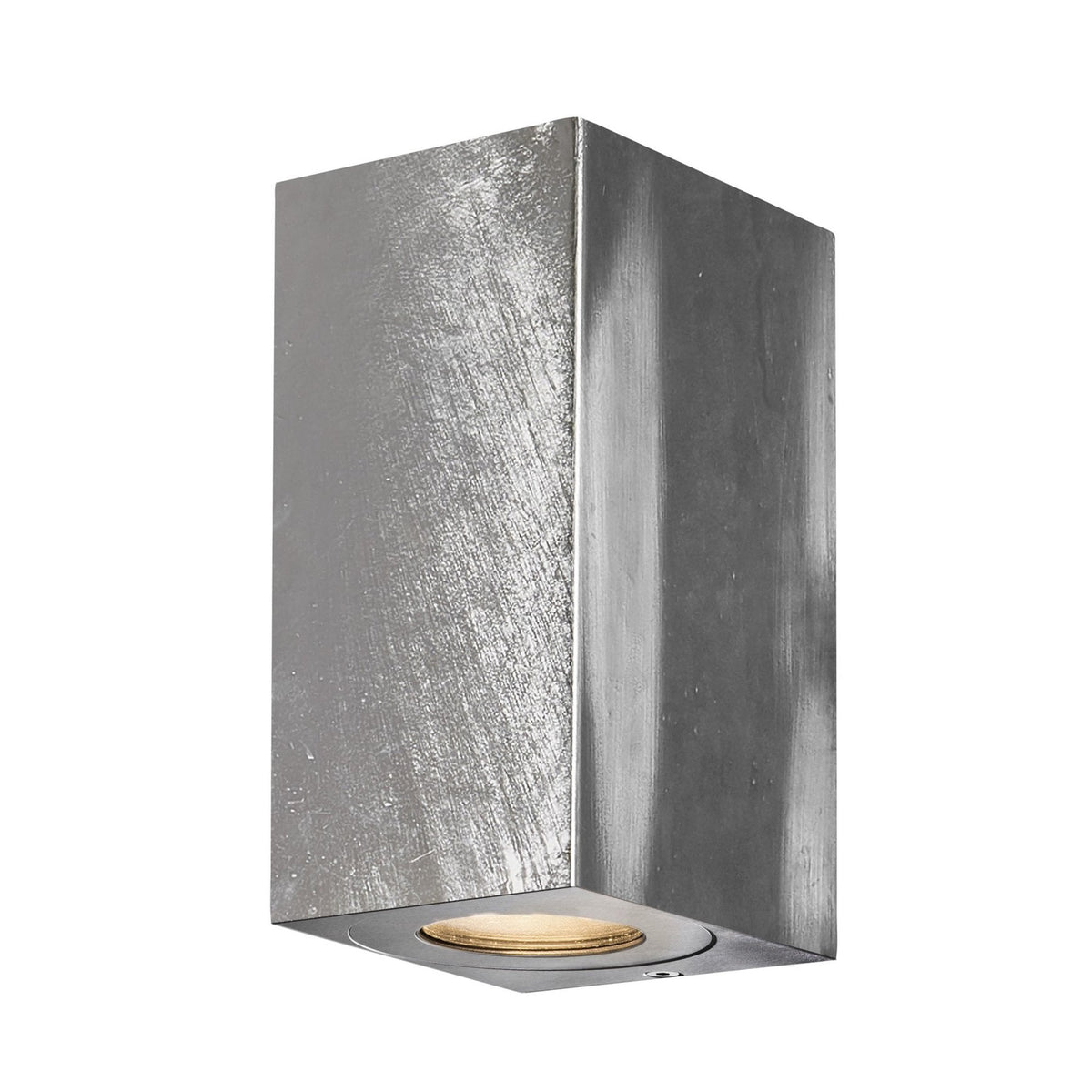 Canto Maxi Kubi 2 IP44 Coastal Up and Down Galvanized Wall Light
