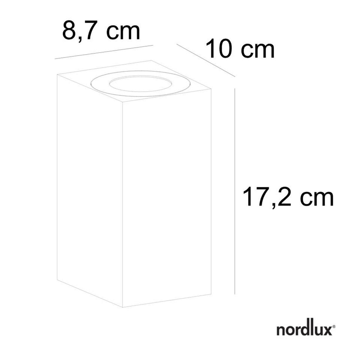 Canto Maxi Kubi 2 IP44 Coastal Up and Down Galvanized Wall Light