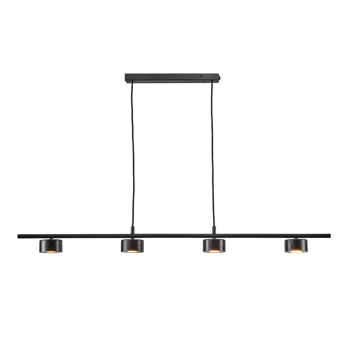 Clyde 4 Light Linear LED Pendant in Black