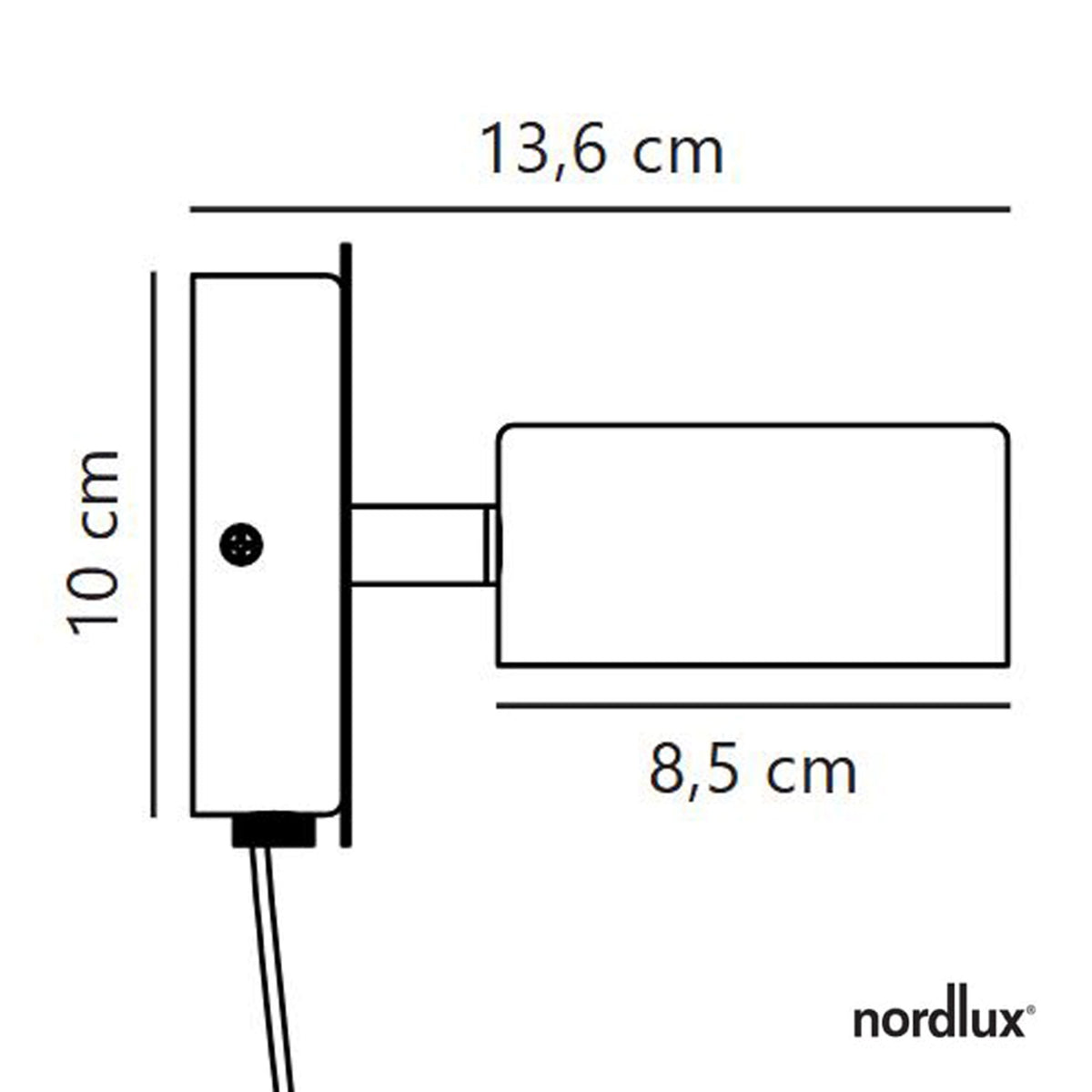 Clyde LED Plugged Adjustable Wall Light in Black