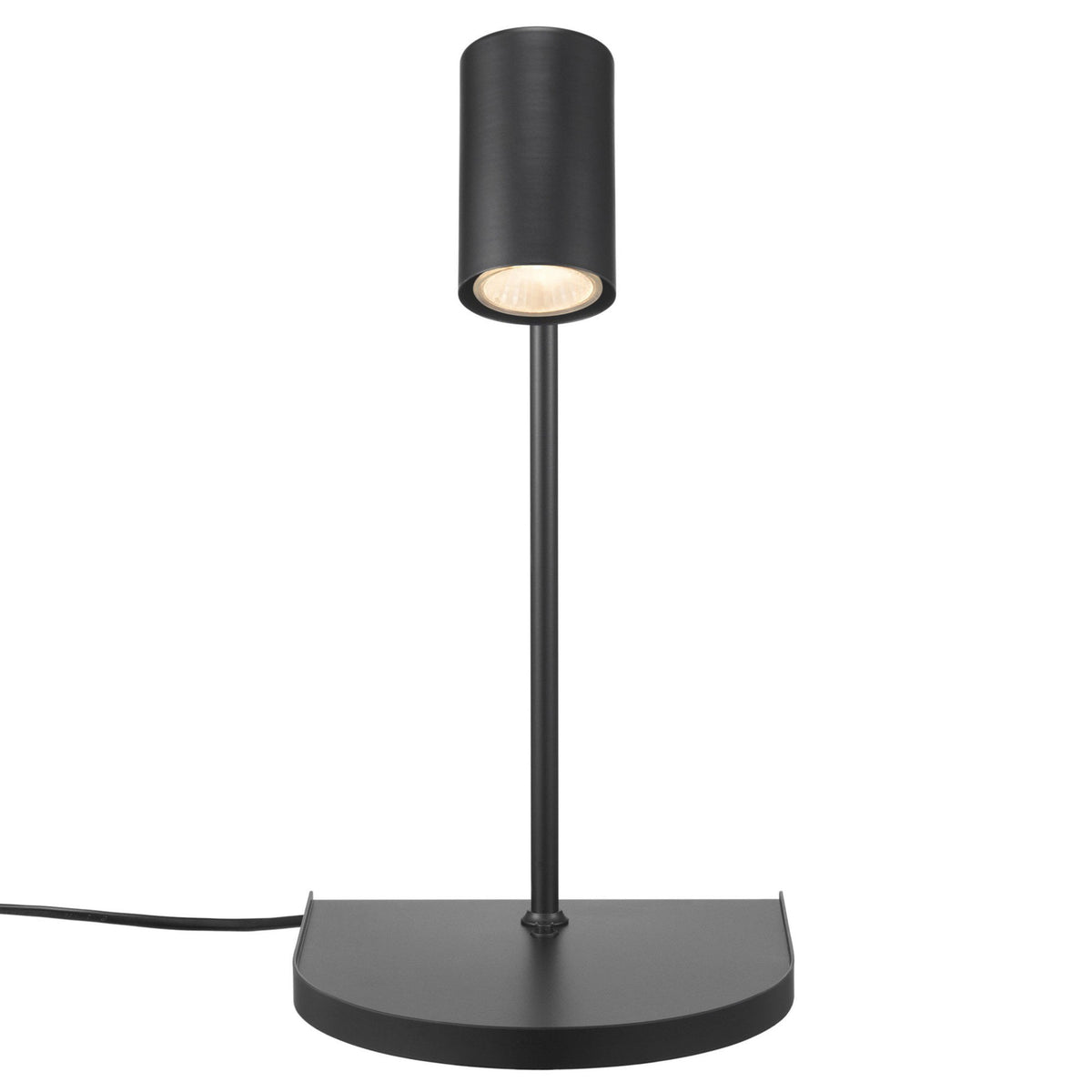 Cody Plugged Adjustable Wall Mounted Lamp In Black With Shelf