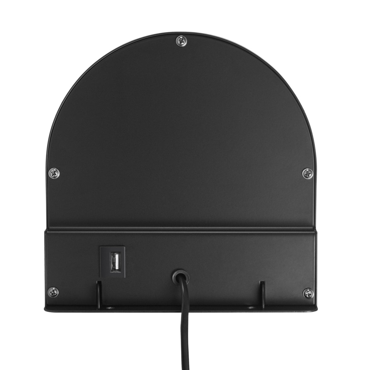 Cody Plugged Adjustable Wall Mounted Lamp In Black With Shelf