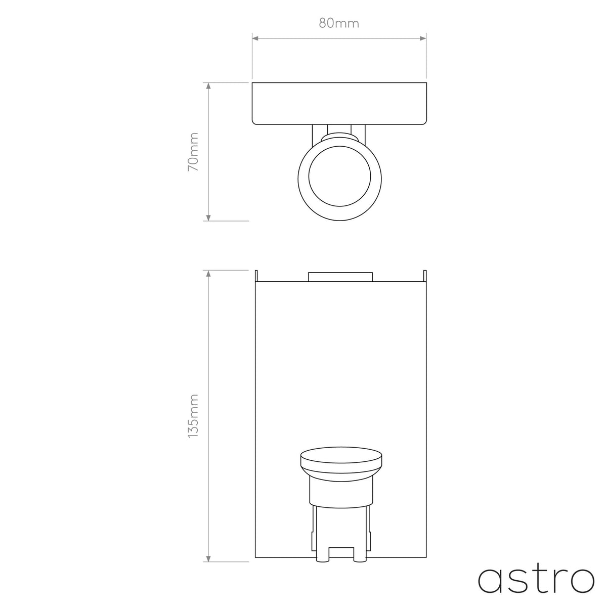 Backplate 3 Single Vertical Lampholder
