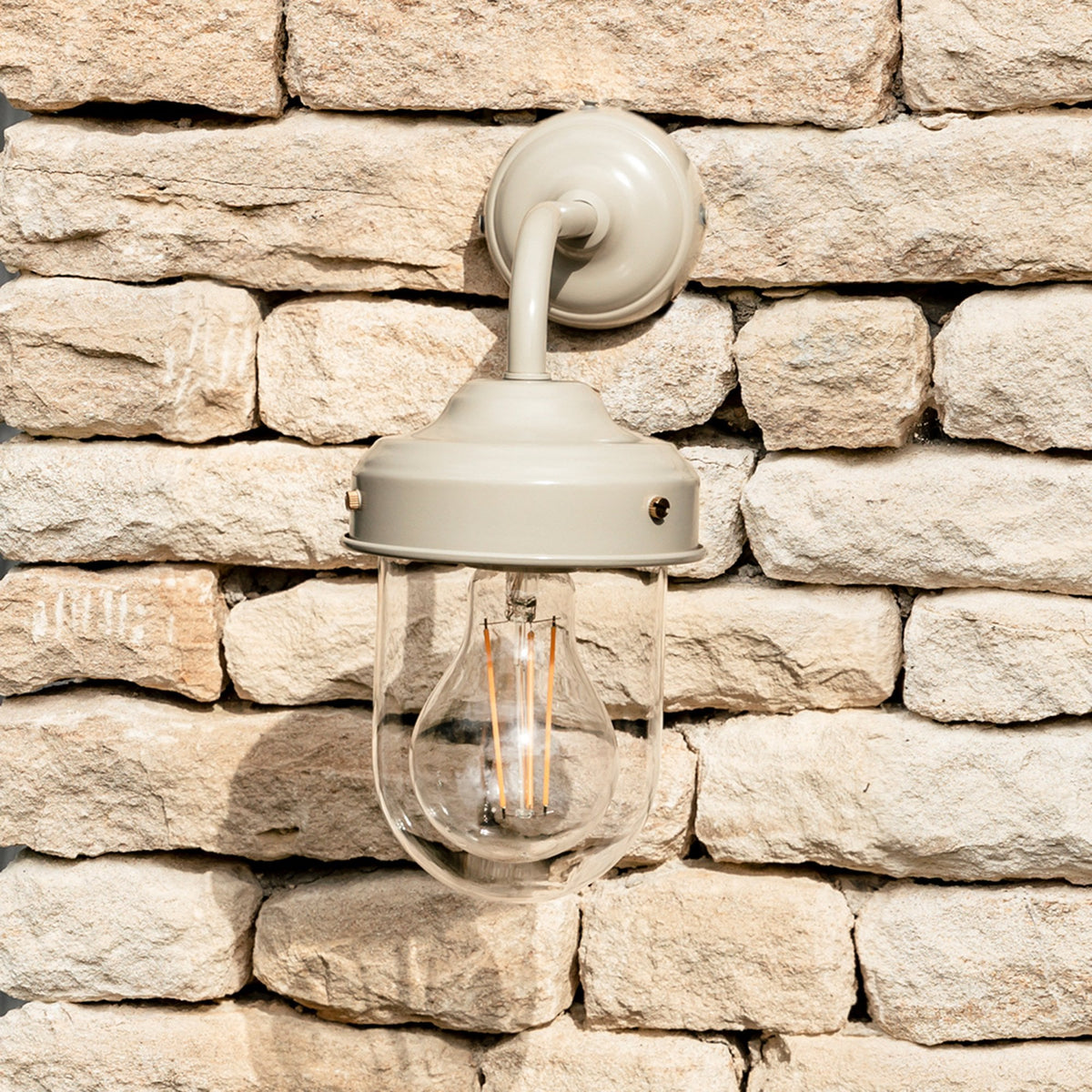 Thurlaston Barn Light in Clay Steel