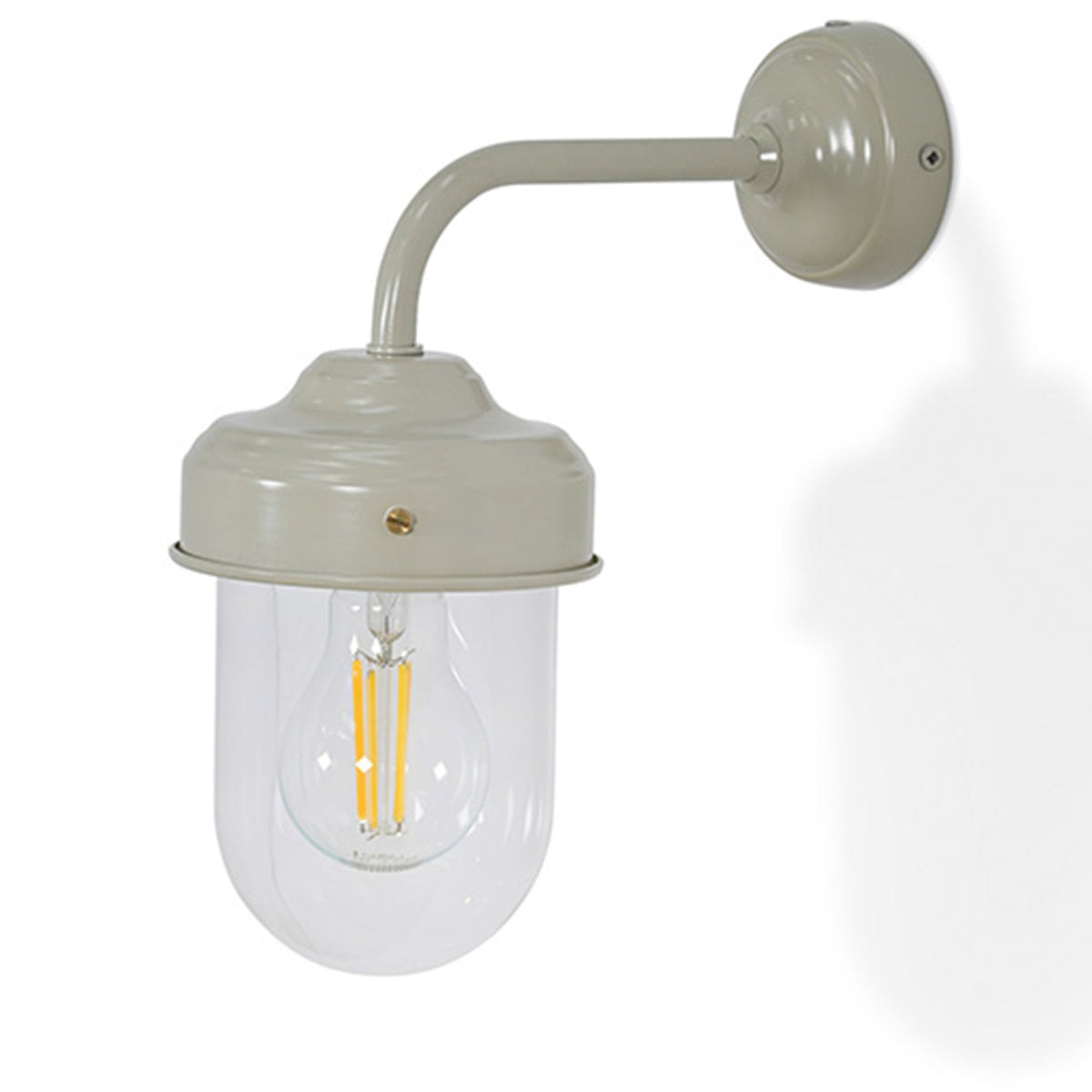 Thurlaston Barn Light in Clay Steel