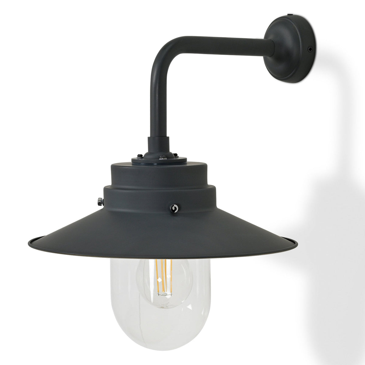 Semington Wall Light in Carbon Steel