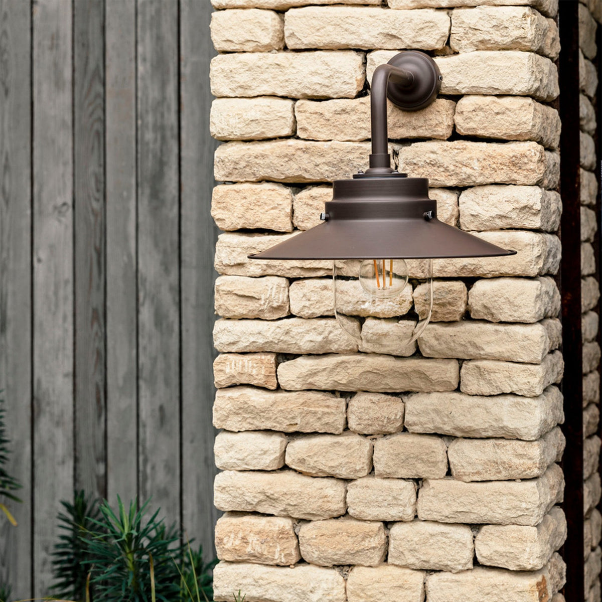 Semington Wall Light in Coffee Bean Steel