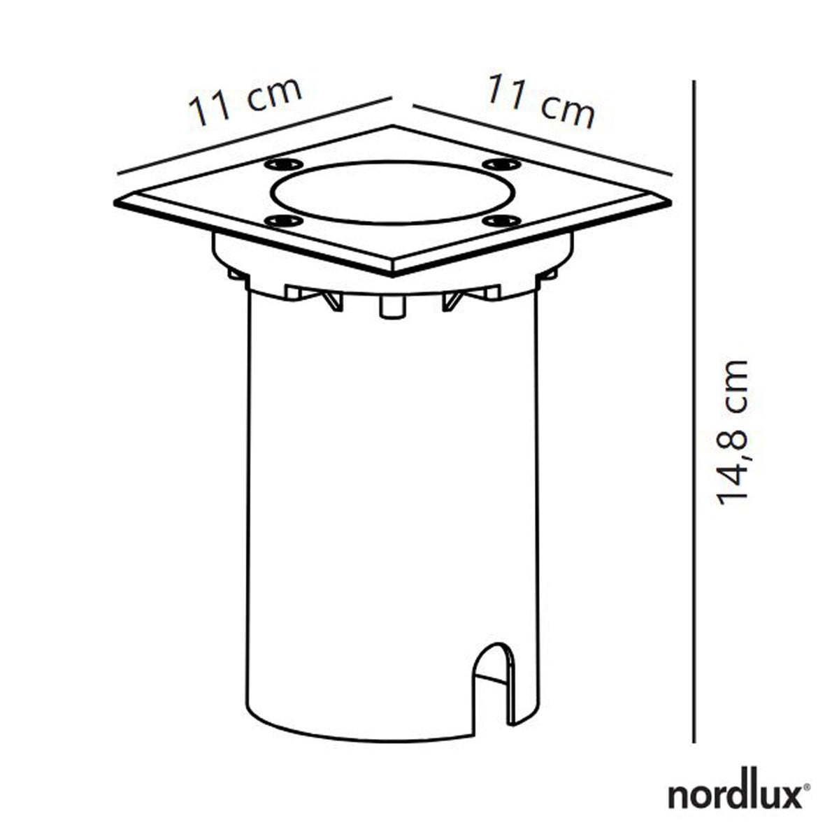 Andor Square Recessed GU10 Ground Light