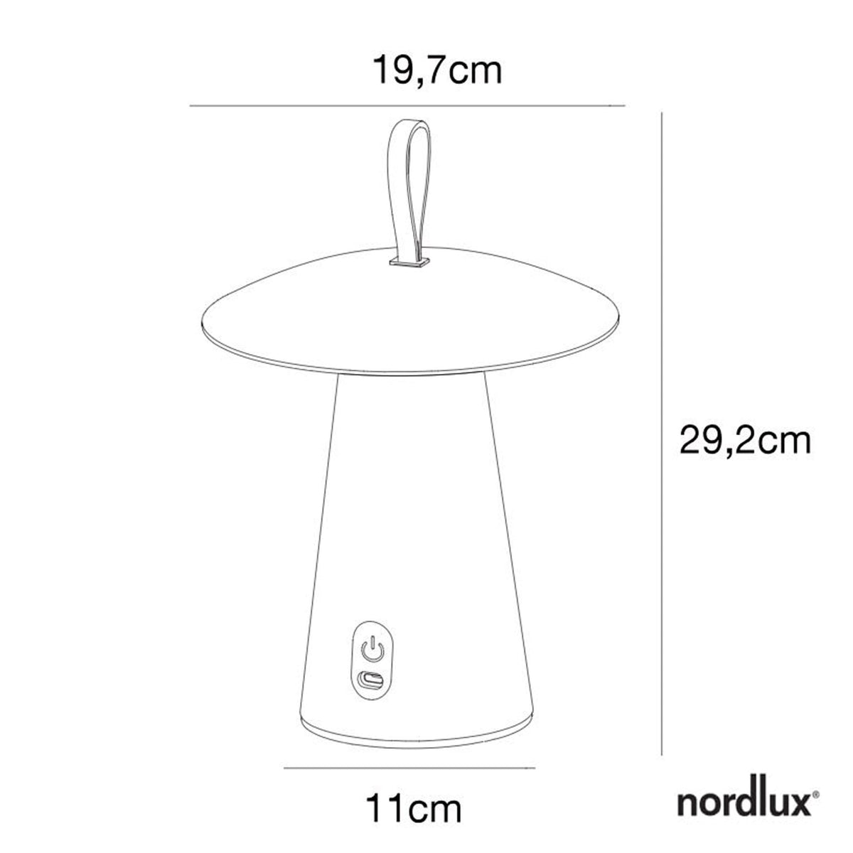 Ara To-Go Rechargeable Portable Table Lamp in Sand