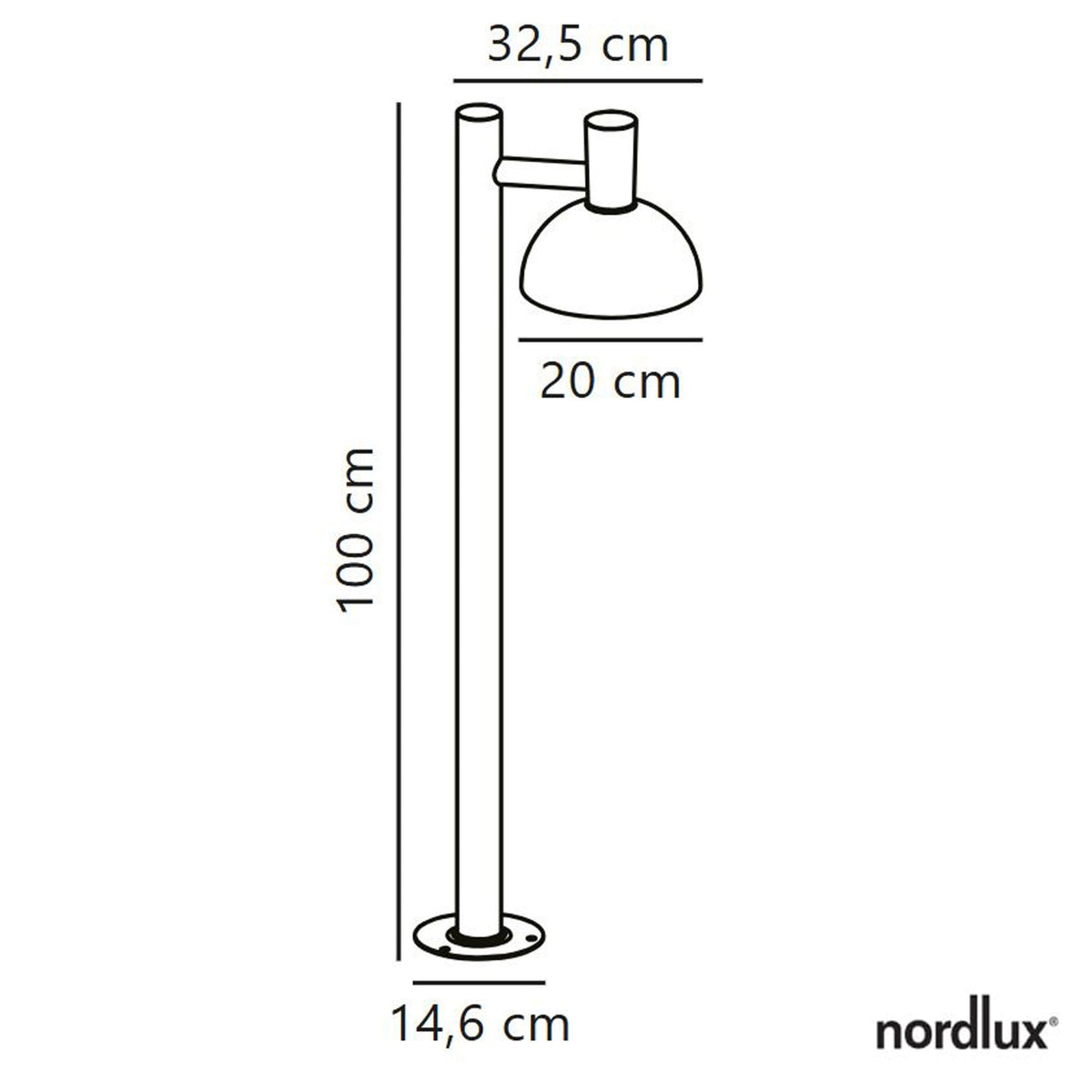 Arki 100 IP54 Bollard Light In Black