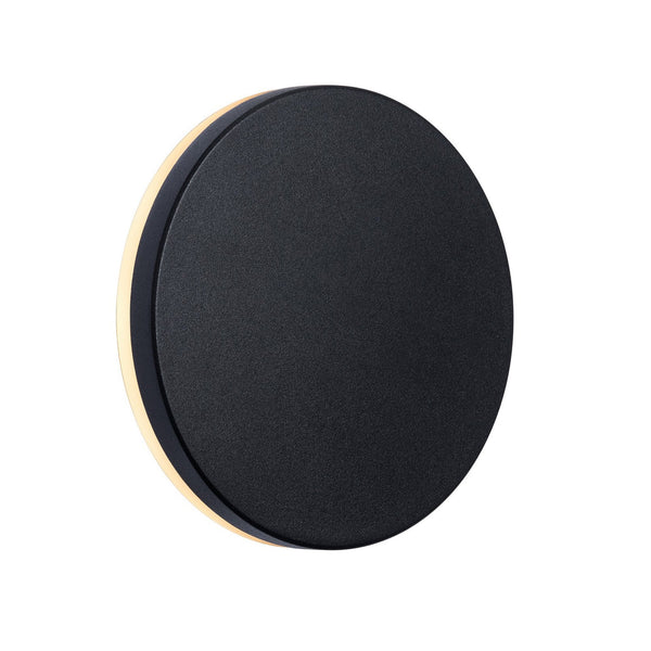 Artego Round Outdoor LED Wall Light In Black