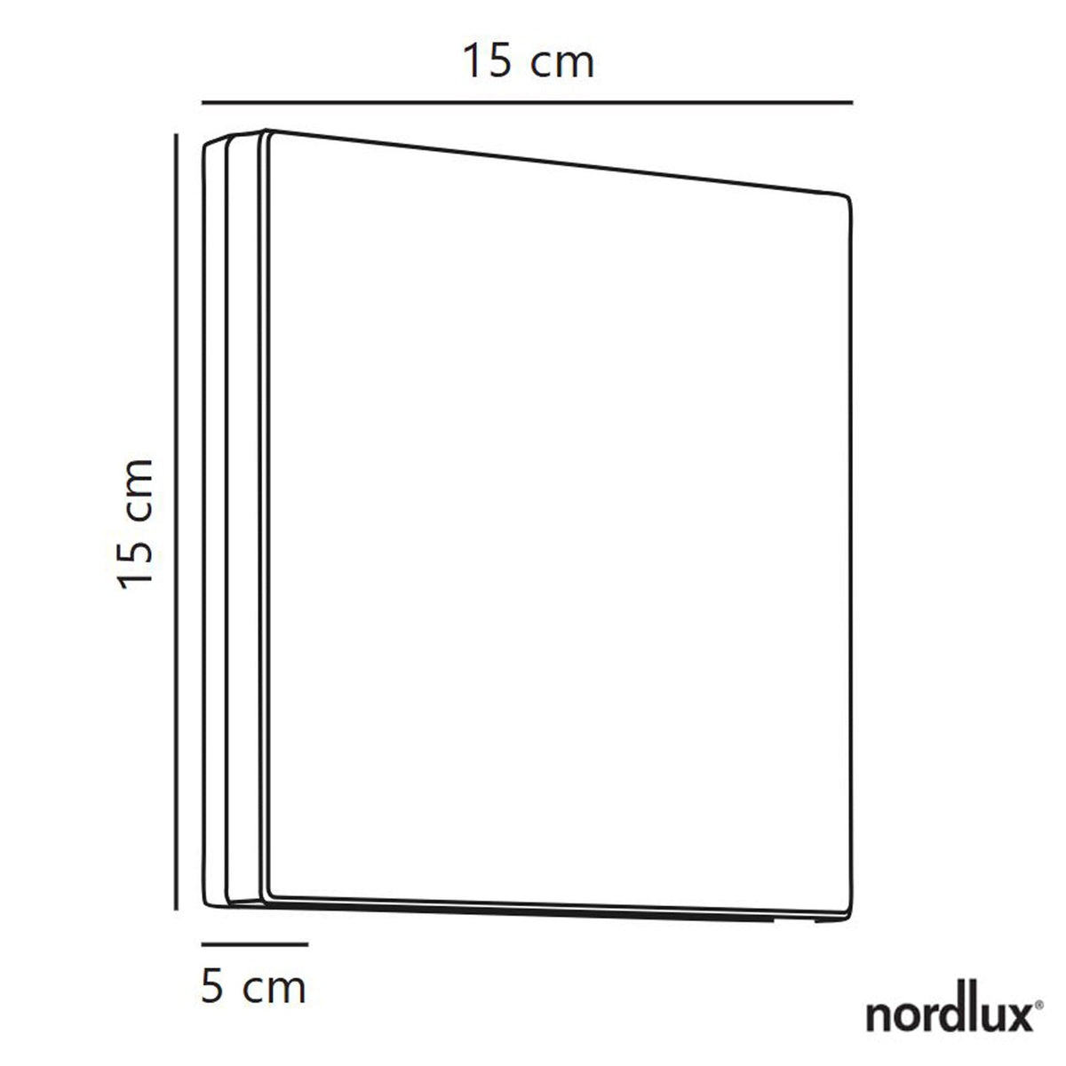 Artego Square Outdoor LED Wall Light In Black