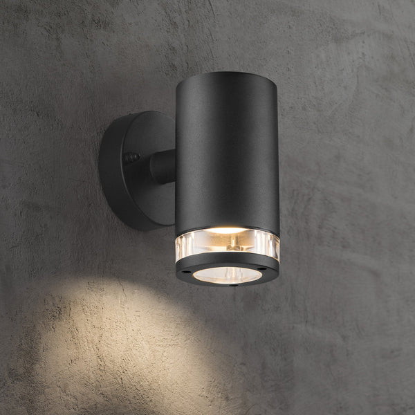 Birk Outdoor Single IP44 Wall Light in Black