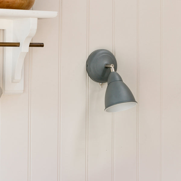 Harlaxton Wall Light in Carbon Steel